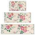 thumbnail image 1 of Pioneer Flower Floral Print Pattern Kitchen Rugs Sets Of 3,Kitchen Runner Rugs Non Skid Washable,Decorative Kitchen Floor Mats for Kitchen,Sink,Laundry,17"x30"+ 17"x47" + 17"x59", 1 of 6