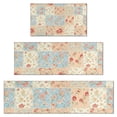 thumbnail image 1 of Pioneer Flower Floral Print Pattern Kitchen Rugs Sets Of 3,Kitchen Runner Rugs Non Skid Washable,Decorative Kitchen Floor Mats for Kitchen,Sink,Laundry,17X30 Inch + 17X47 Inch + 17X59 Inch, 1 of 6