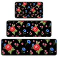 thumbnail image 1 of Pioneer Flower Floral Print Pattern Kitchen Rugs Sets Of 3,Kitchen Runner Rugs Non Skid Washable,Decorative Kitchen Floor Mats for Kitchen,Sink,Laundry,17X30 Inch + 17X47 Inch + 17X59 Inch, 1 of 6