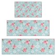 thumbnail image 1 of Pioneer Flower Floral Print Pattern Kitchen Rugs Sets Of 3,Kitchen Runner Rugs Non Skid Washable,Decorative Kitchen Floor Mats for Kitchen,Sink,Laundry,17X30 Inch + 17X47 Inch + 17X59 Inch, 1 of 6