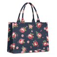thumbnail image 1 of Pioneer Flower Floral Print Pattern Large Capacity Fashion Luxury Tote Handbag, Laptop Compatible Daily Work Bag, 15.7"x13"x5.1", 1 of 5