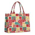 thumbnail image 1 of Pioneer Flower Floral Print Pattern Large Capacity Fashion Luxury Tote Handbag, Laptop Compatible Daily Work Bag, 15.7"x13"x5.1", 1 of 5
