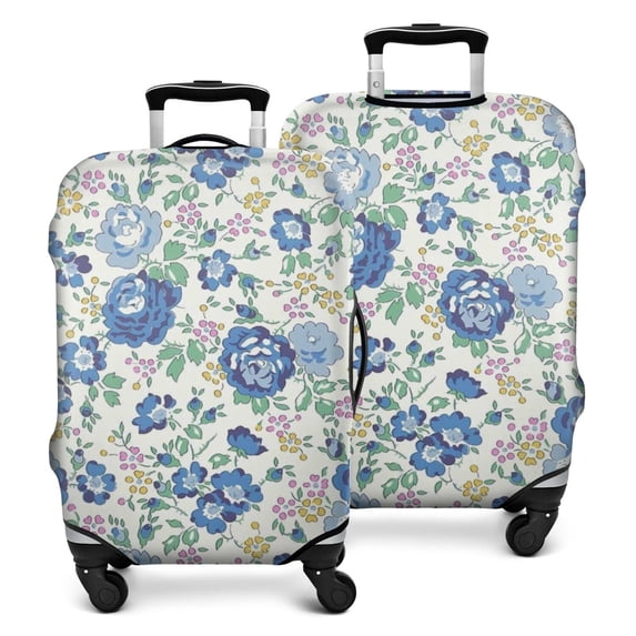 Pioneer Flower Floral Print Pattern Luggage Cover Fashion Suitcase Cover Baggage Covers Fit 25-28 Inch Luggage (Go Travel)