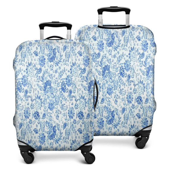 Pioneer Flower Floral Print Pattern Luggage Cover Fashion Suitcase Cover Baggage Covers Fit 25-28 Inch Luggage (Go Travel)