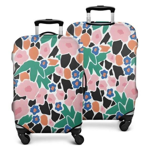 Pioneer Flower Floral Print Pattern Luggage Cover Fashion Suitcase Cover Baggage Covers Fit 25-28 Inch Luggage (Go Travel)