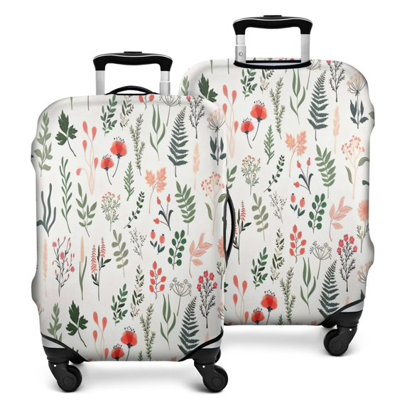 Pioneer Flower Floral Print Pattern Luggage Cover Fashion Suitcase Cover Baggage Covers Fit 25-28 Inch Luggage (Go Travel)