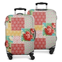 Pioneer Flower Floral Print Pattern Luggage Cover Fashion Suitcase Cover Baggage Covers Fit 25-28 Inch Luggage (Go Travel)