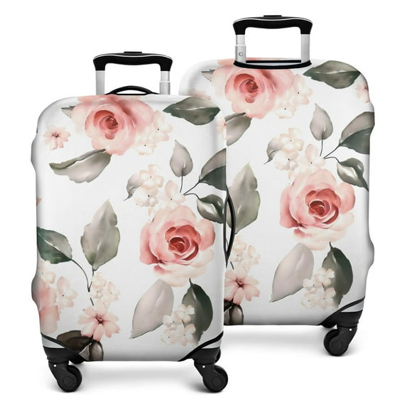 Pioneer Flower Floral Print Pattern Luggage Cover Fashion Suitcase Cover Baggage Covers Fit 25-28 Inch Luggage (Go Travel)