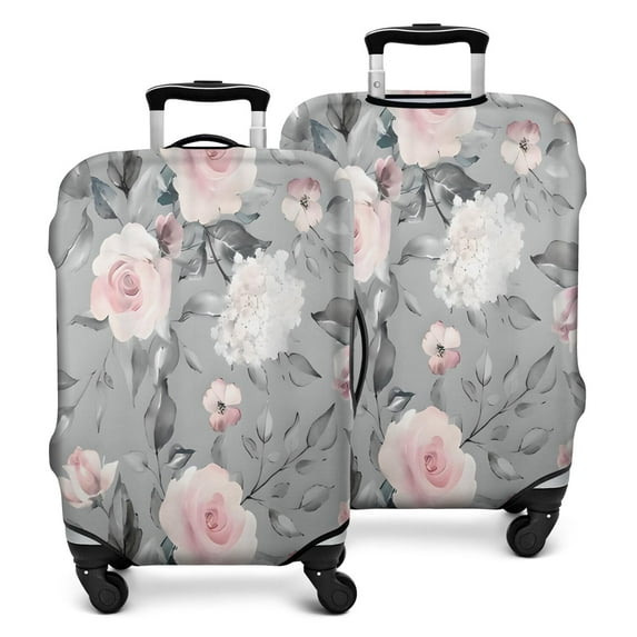 Pioneer Flower Floral Print Pattern Luggage Cover Fashion Suitcase Cover Baggage Covers Fit 25-28 Inch Luggage (Go Travel)