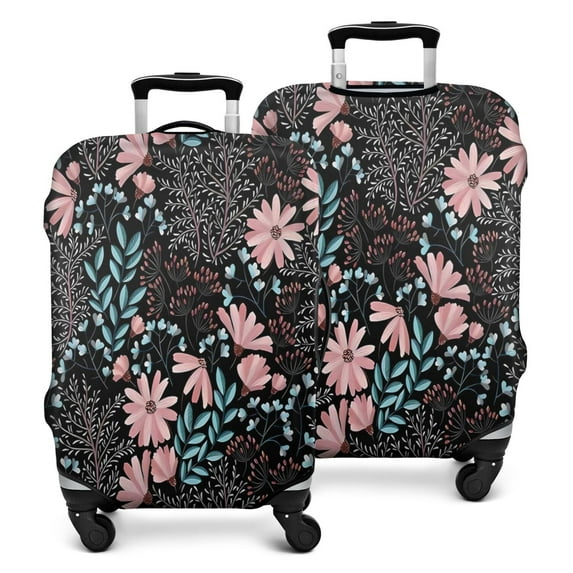 Pioneer Flower Floral Print Pattern Luggage Cover Fashion Suitcase Cover Baggage Covers Fit 25-28 Inch Luggage (Go Travel)