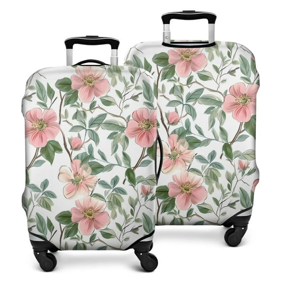 Pioneer Flower Floral Print Pattern Luggage Cover Fashion Suitcase Cover Baggage Covers Fit 25-28 Inch Luggage (Go Travel)