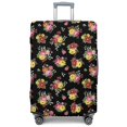 thumbnail image 1 of Pioneer Flower Floral Print Pattern Luggage Cover,Stretch Travel Baggage Protector with Top & Side Openings, Tear Resistant Gift Ideas for Students Professionals,XL(29-32in), 1 of 7