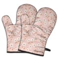 thumbnail image 1 of Pioneer Flower Floral Print Pattern Oven Mitt 2-Pack Set, Heat Resistant Kitchen Gloves, 7.7" X 12", 1 of 6