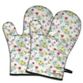 thumbnail image 1 of Pioneer Flower Floral Print Pattern Oven Mitt 2-Pack Set, Heat Resistant Kitchen Gloves, 7.7" X 12", 1 of 6