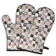 thumbnail image 1 of Pioneer Flower Floral Print Pattern Oven Mitt 2-Pack Set, Heat Resistant Kitchen Gloves, 7.7" X 12", 1 of 6