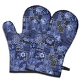 thumbnail image 1 of Pioneer Flower Floral Print Pattern Oven Mitt 2-Pack Set, Heat Resistant Kitchen Gloves, 7.7" X 12", 1 of 6