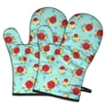 thumbnail image 1 of Pioneer Flower Floral Print Pattern Oven Mitt 2-Pack Set, Heat Resistant Kitchen Gloves, 7.7" X 12", 1 of 6