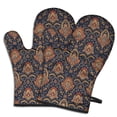 thumbnail image 1 of Pioneer Flower Floral Print Pattern Oven Mitt 2-Pack Set, Heat Resistant Kitchen Gloves, 7.7" X 12", 1 of 6