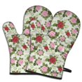thumbnail image 1 of Pioneer Flower Floral Print Pattern Oven Mitt 2-Pack Set, Heat Resistant Kitchen Gloves, 7.7" X 12", 1 of 6