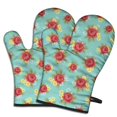 thumbnail image 1 of Pioneer Flower Floral Print Pattern Oven Mitt 2-Pack Set, Heat Resistant Kitchen Gloves, 7.7" X 12", 1 of 6