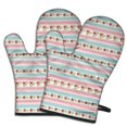 thumbnail image 1 of Pioneer Flower Floral Print Pattern Oven Mitt 2-Pack Set, Heat Resistant Kitchen Gloves, 7.7" X 12", 1 of 6