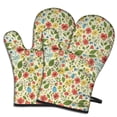 thumbnail image 1 of Pioneer Flower Floral Print Pattern Oven Mitt 2-Pack Set, Heat Resistant Kitchen Gloves, 7.7" X 12", 1 of 6