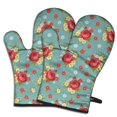 thumbnail image 1 of Pioneer Flower Floral Print Pattern Oven Mitt 2-Pack Set, Heat Resistant Kitchen Gloves, 7.7" X 12", 1 of 6