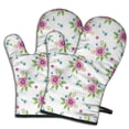 thumbnail image 1 of Pioneer Flower Floral Print Pattern Oven Mitt 2-Pack Set, Heat Resistant Kitchen Gloves, 7.7" X 12", 1 of 6