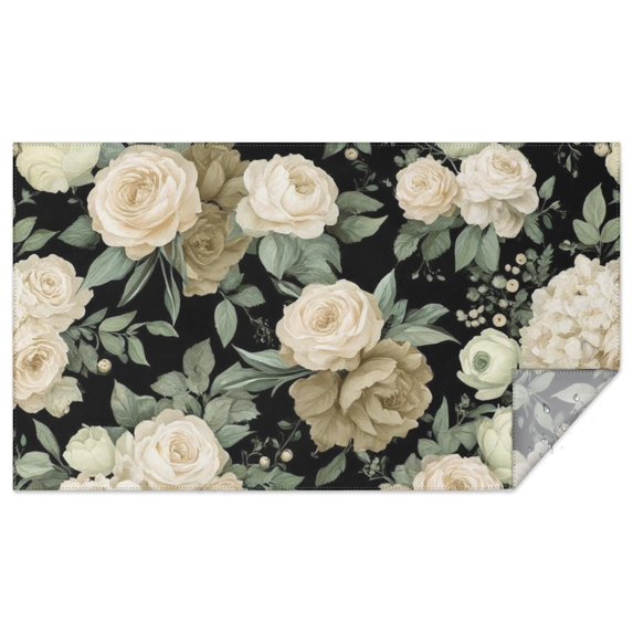 Pioneer Flower Floral Print Pattern Rectangle Tablecloth 60"x102",Waterproof Polyester Rectangle Table Cloth, Wipeable Spillproof Polyester Tablecloth for Dining, Camping, Indoor and Outdoor