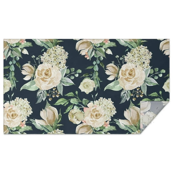 Pioneer Flower Floral Print Pattern Rectangle Tablecloth 60"x102",Waterproof Polyester Rectangle Table Cloth, Wipeable Spillproof Polyester Tablecloth for Dining, Camping, Indoor and Outdoor