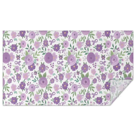 Pioneer Flower Floral Print Pattern Rectangle Tablecloth 60"x102",Waterproof Polyester Rectangle Table Cloth, Wipeable Spillproof Polyester Tablecloth for Dining, Camping, Indoor and Outdoor
