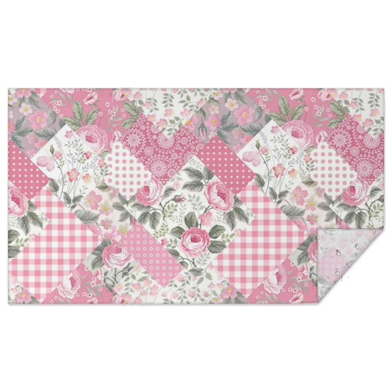 Pioneer Flower Floral Print Pattern Rectangle Tablecloth 60"x102",Waterproof Polyester Rectangle Table Cloth, Wipeable Spillproof Polyester Tablecloth for Dining, Camping, Indoor and Outdoor