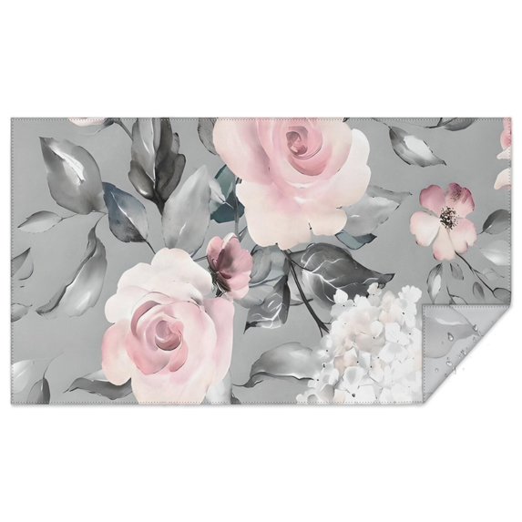 Pioneer Flower Floral Print Pattern Rectangle Tablecloth 60"x102",Waterproof Polyester Rectangle Table Cloth, Wipeable Spillproof Polyester Tablecloth for Dining, Camping, Indoor and Outdoor