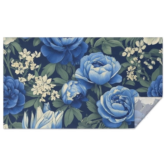 Pioneer Flower Floral Print Pattern Rectangle Tablecloth 60"x102",Waterproof Polyester Rectangle Table Cloth, Wipeable Spillproof Polyester Tablecloth for Dining, Camping, Indoor and Outdoor