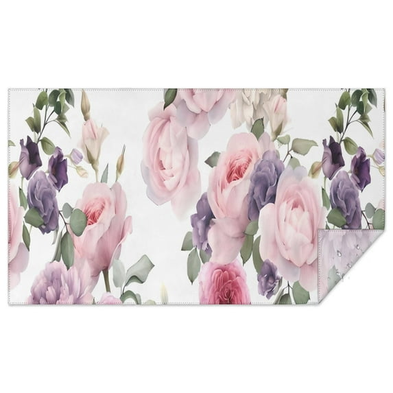 Pioneer Flower Floral Print Pattern Rectangle Tablecloth 60"x102",Waterproof Polyester Rectangle Table Cloth, Wipeable Spillproof Polyester Tablecloth for Dining, Camping, Indoor and Outdoor