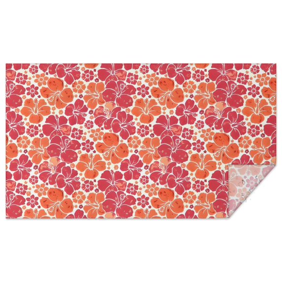 Pioneer Flower Floral Print Pattern Rectangle Tablecloth 60"x102",Waterproof Polyester Rectangle Table Cloth, Wipeable Spillproof Polyester Tablecloth for Dining, Camping, Indoor and Outdoor