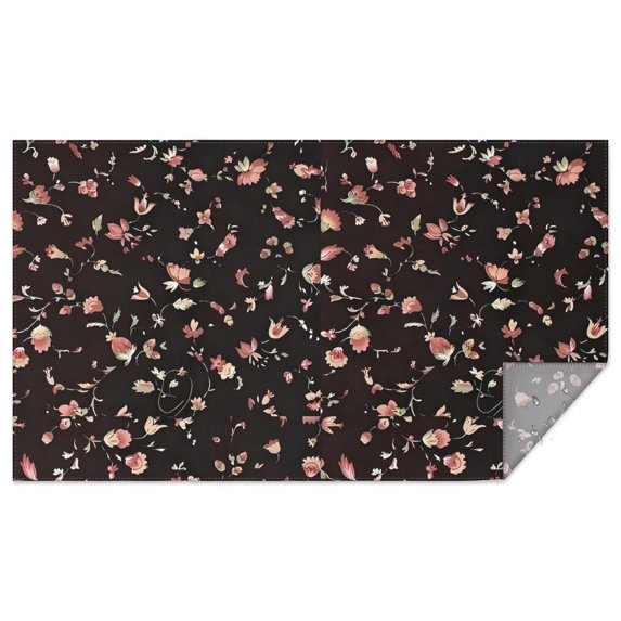 Pioneer Flower Floral Print Pattern Rectangle Tablecloth 60"x102",Waterproof Polyester Rectangle Table Cloth, Wipeable Spillproof Polyester Tablecloth for Dining, Camping, Indoor and Outdoor