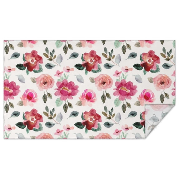 Pioneer Flower Floral Print Pattern Rectangle Tablecloth 60"x102",Waterproof Polyester Rectangle Table Cloth, Wipeable Spillproof Polyester Tablecloth for Dining, Camping, Indoor and Outdoor