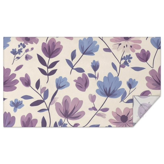 Pioneer Flower Floral Print Pattern Rectangle Tablecloth 60"x102",Waterproof Polyester Rectangle Table Cloth, Wipeable Spillproof Polyester Tablecloth for Dining, Camping, Indoor and Outdoor