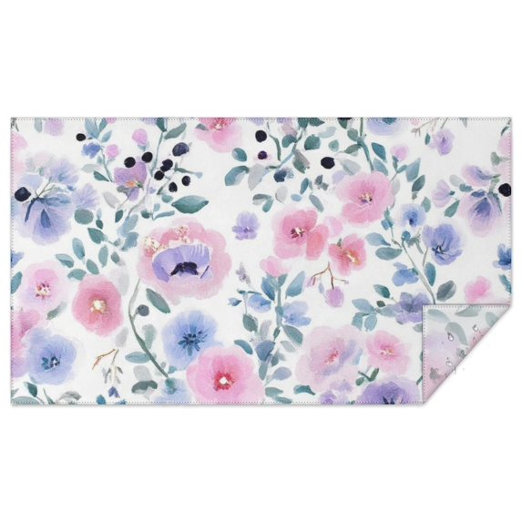 Pioneer Flower Floral Print Pattern Rectangle Tablecloth 60"x102",Waterproof Polyester Rectangle Table Cloth, Wipeable Spillproof Polyester Tablecloth for Dining, Camping, Indoor and Outdoor