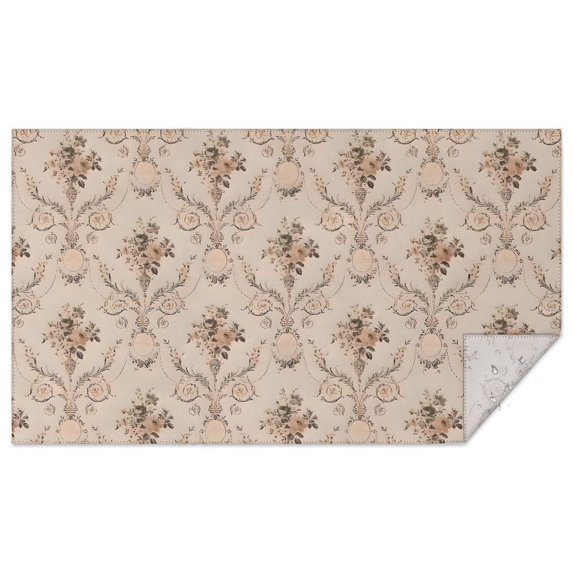 Pioneer Flower Floral Print Pattern Rectangle Tablecloth 60"x102",Waterproof Polyester Rectangle Table Cloth, Wipeable Spillproof Polyester Tablecloth for Dining, Camping, Indoor and Outdoor