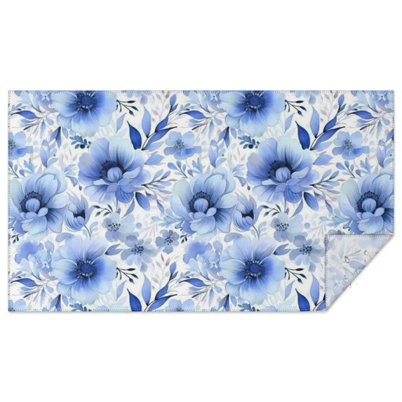 Pioneer Flower Floral Print Pattern Rectangle Tablecloth 60"x102",Waterproof Polyester Rectangle Table Cloth, Wipeable Spillproof Polyester Tablecloth for Dining, Camping, Indoor and Outdoor