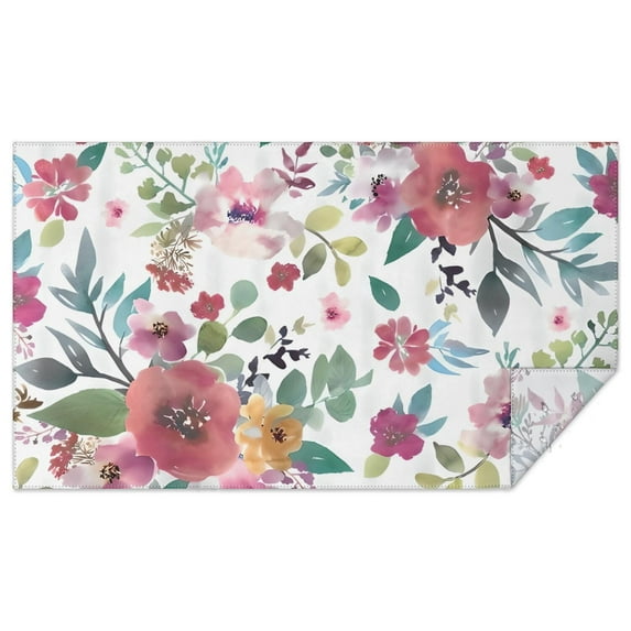 Pioneer Flower Floral Print Pattern Rectangle Tablecloth 60"x102",Waterproof Polyester Rectangle Table Cloth, Wipeable Spillproof Polyester Tablecloth for Dining, Camping, Indoor and Outdoor