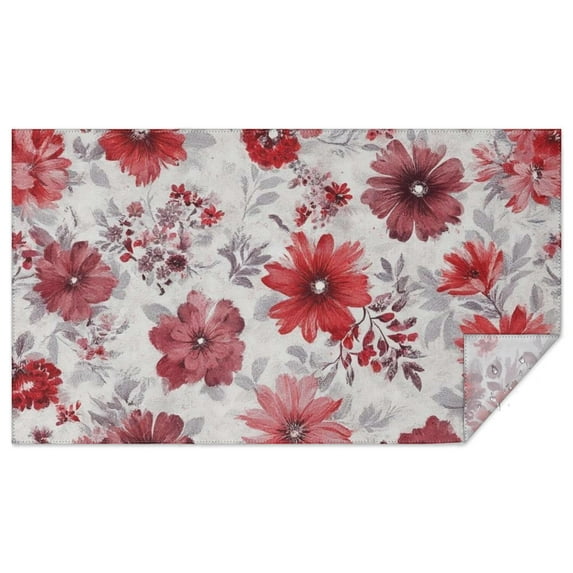 Pioneer Flower Floral Print Pattern Rectangle Tablecloth 60"x102",Waterproof Polyester Rectangle Table Cloth, Wipeable Spillproof Polyester Tablecloth for Dining, Camping, Indoor and Outdoor