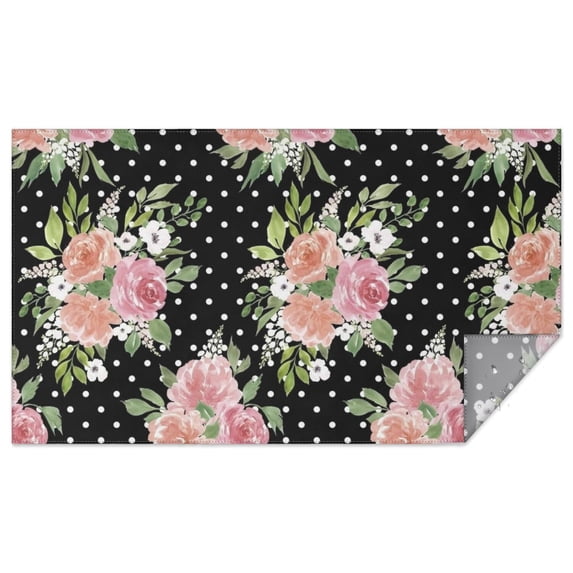 Pioneer Flower Floral Print Pattern Rectangle Tablecloth 60"x102",Waterproof Polyester Rectangle Table Cloth, Wipeable Spillproof Polyester Tablecloth for Dining, Camping, Indoor and Outdoor