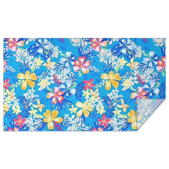 Pioneer Flower Floral Print Pattern Rectangle Tablecloth 60"x102",Waterproof Polyester Rectangle Table Cloth, Wipeable Spillproof Polyester Tablecloth for Dining, Camping, Indoor and Outdoor