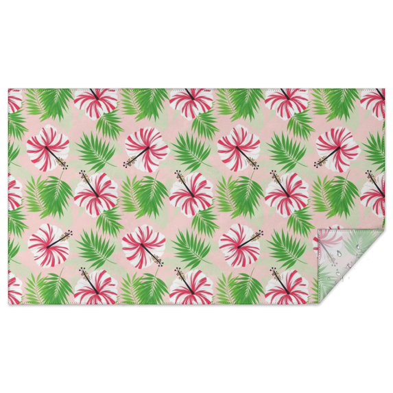 Pioneer Flower Floral Print Pattern Rectangle Tablecloth 60"x102", Waterproof Polyester Table Cloth, Wipeable Spillproof for Dining Camping Indoor Outdoor