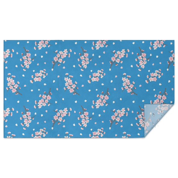 Pioneer Flower Floral Print Pattern Rectangle Tablecloth 60"x102", Waterproof Polyester Table Cloth, Wipeable Spillproof for Dining Camping Indoor Outdoor