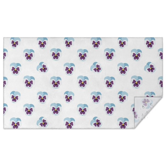 Pioneer Flower Floral Print Pattern Rectangle Tablecloth 60"x102", Waterproof Polyester Table Cloth, Wipeable Spillproof for Dining Camping Indoor Outdoor