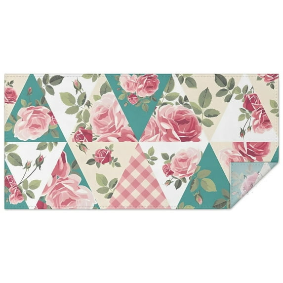 Pioneer Flower Floral Print Pattern Rectangle Tablecloth 60"x120",Waterproof Polyester Rectangle Table Cloth, Wipeable Spillproof Polyester Tablecloth for Dining, Camping, Indoor and Outdoor